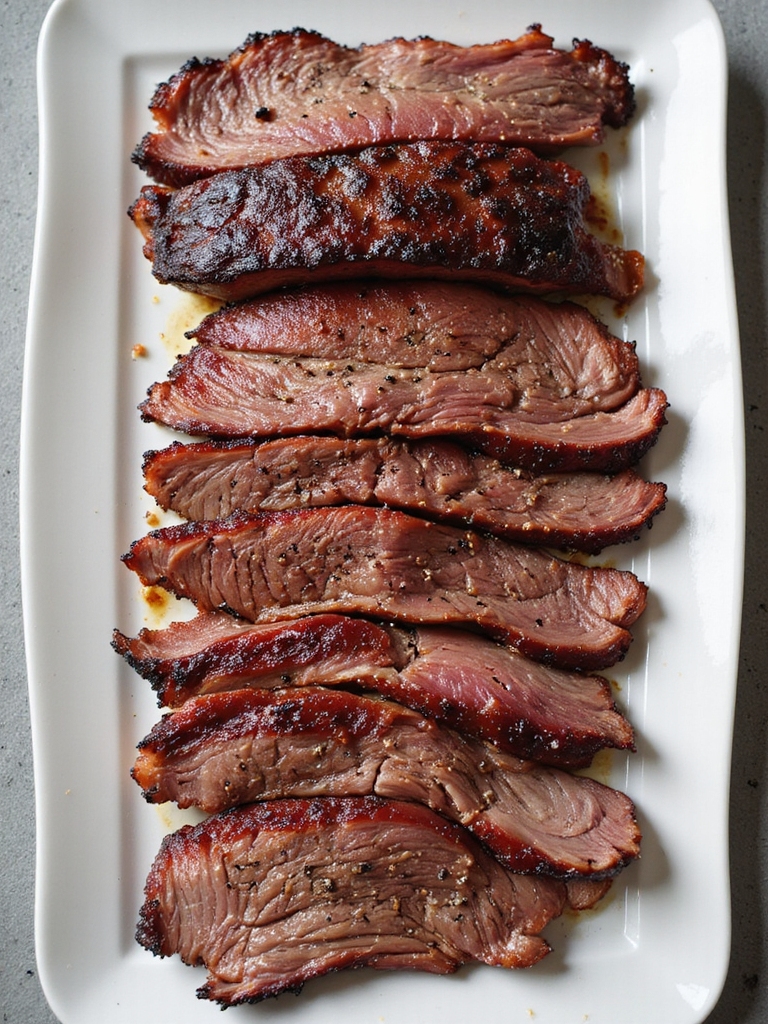 smoked brisket with seasoning