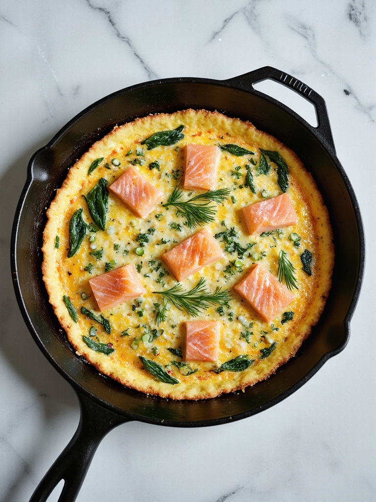 smoked salmon egg frittata