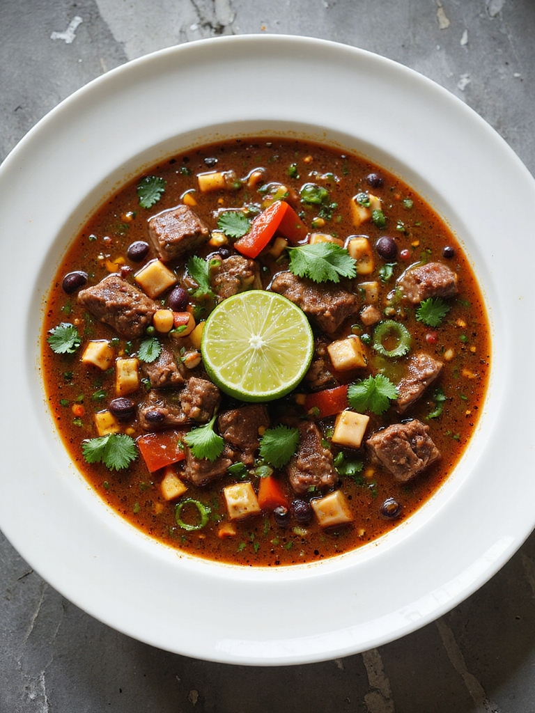 smoky beef black bean soup