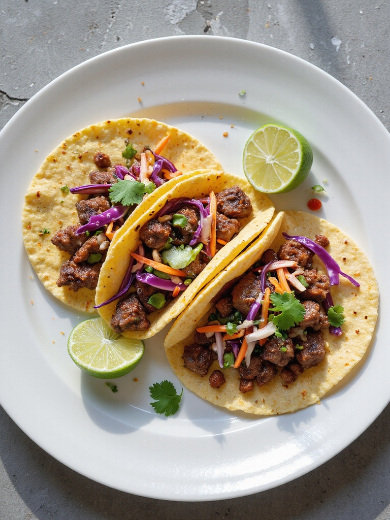 smoky beef tacos slaw