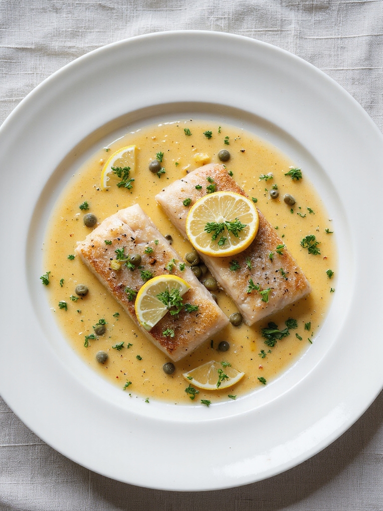 sole fillets in lemon caper