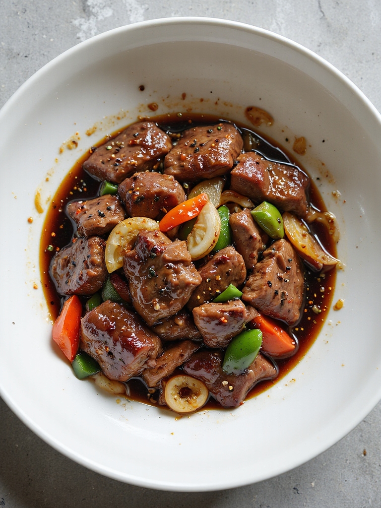 spicy black pepper stir fry