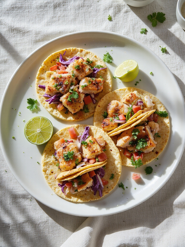 spicy cajun fish tacos