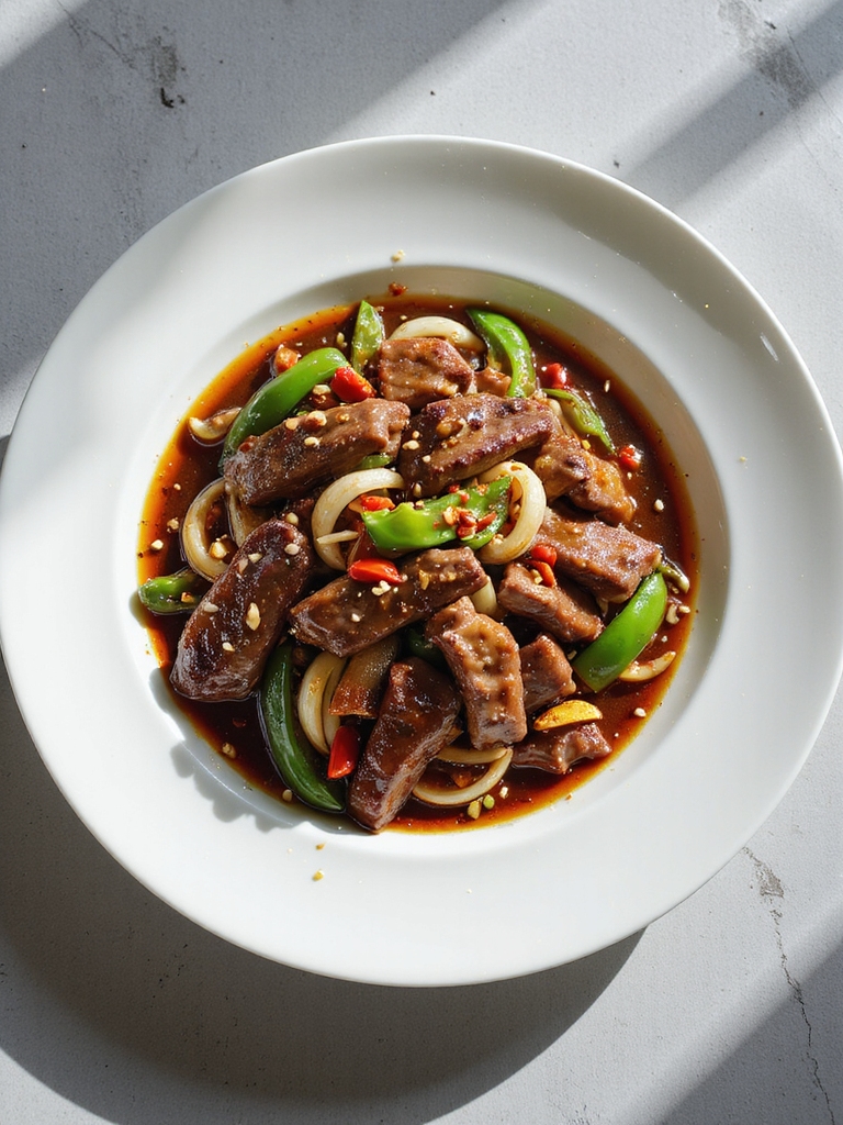 spicy flavorful beef stir fry