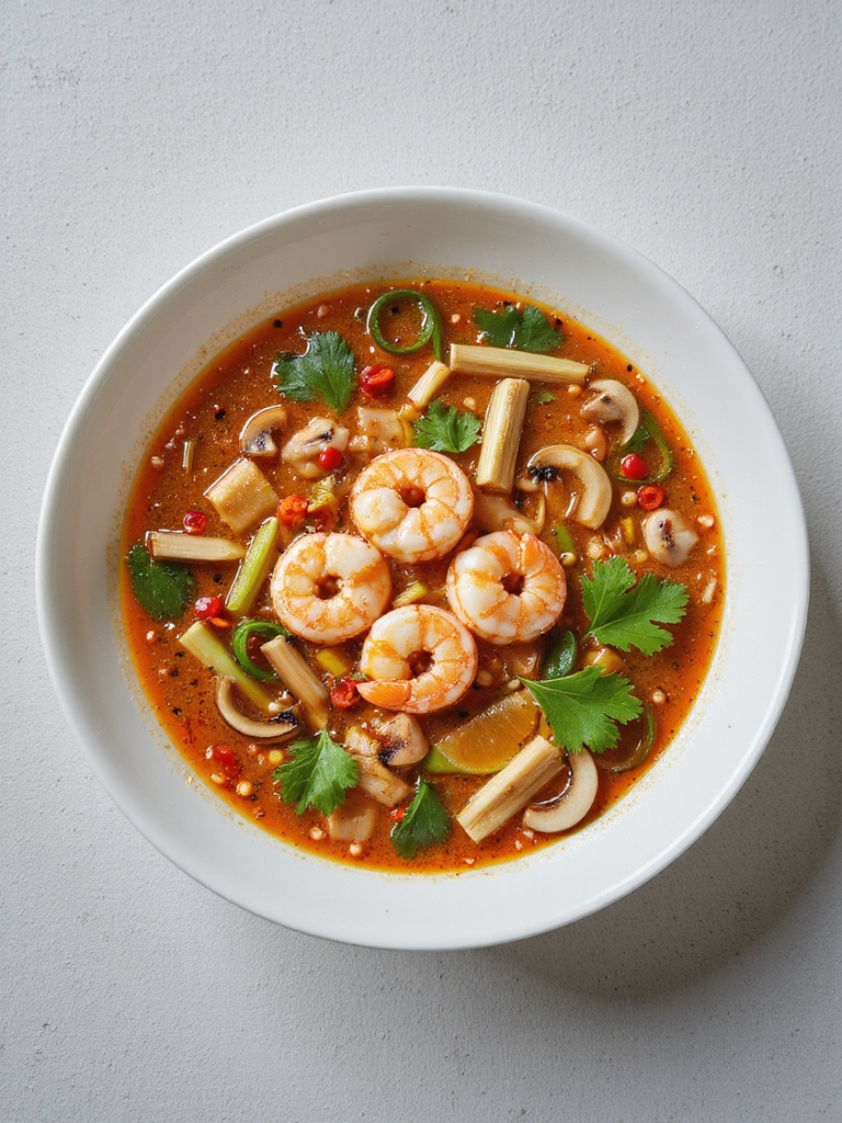 spicy sour shrimp soup