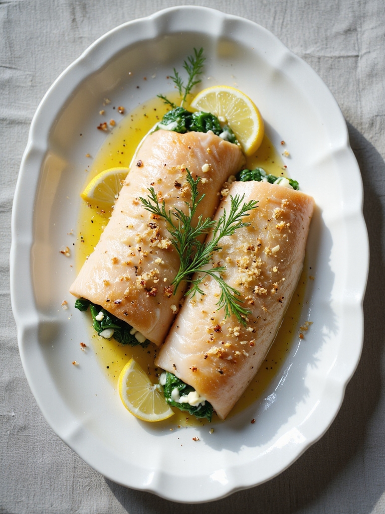 spinach and feta stuffed flounder
