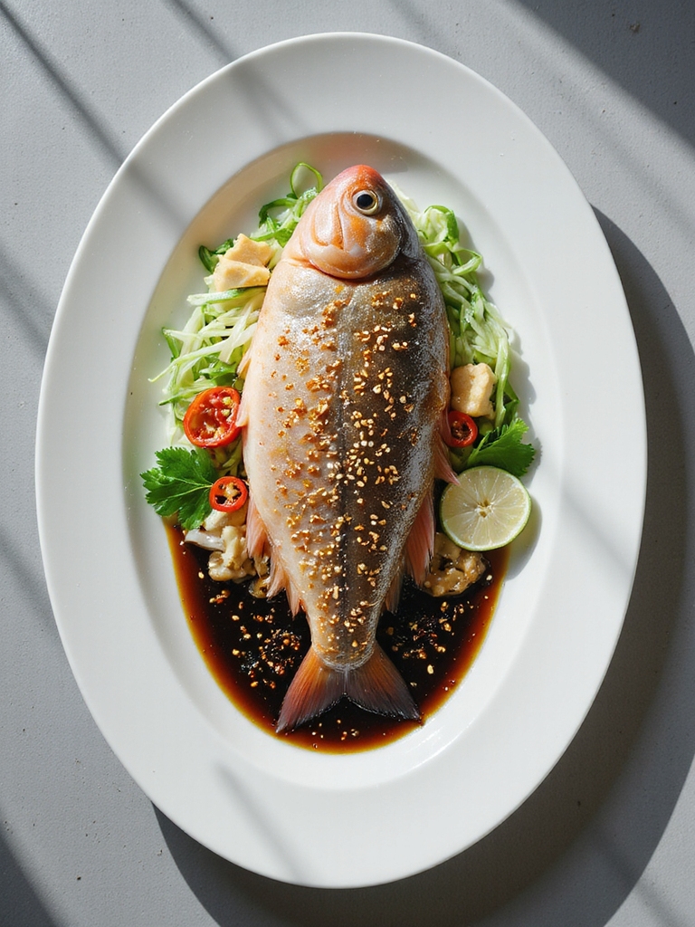 steamed fish with aromatics