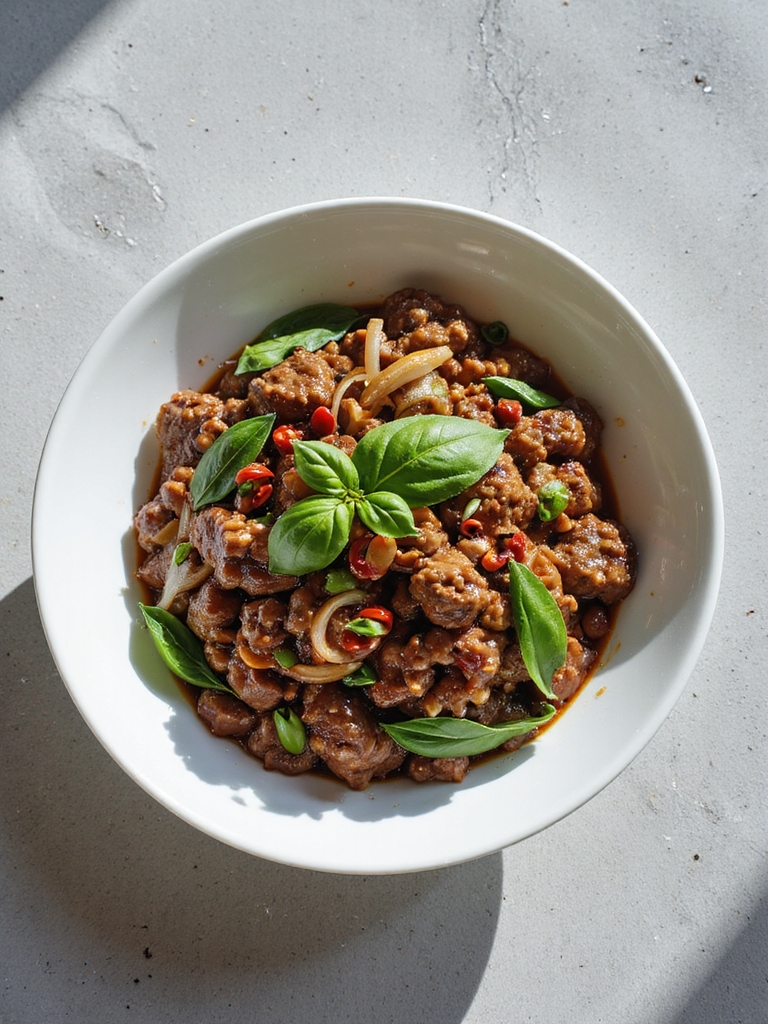 thai basil beef stir fry