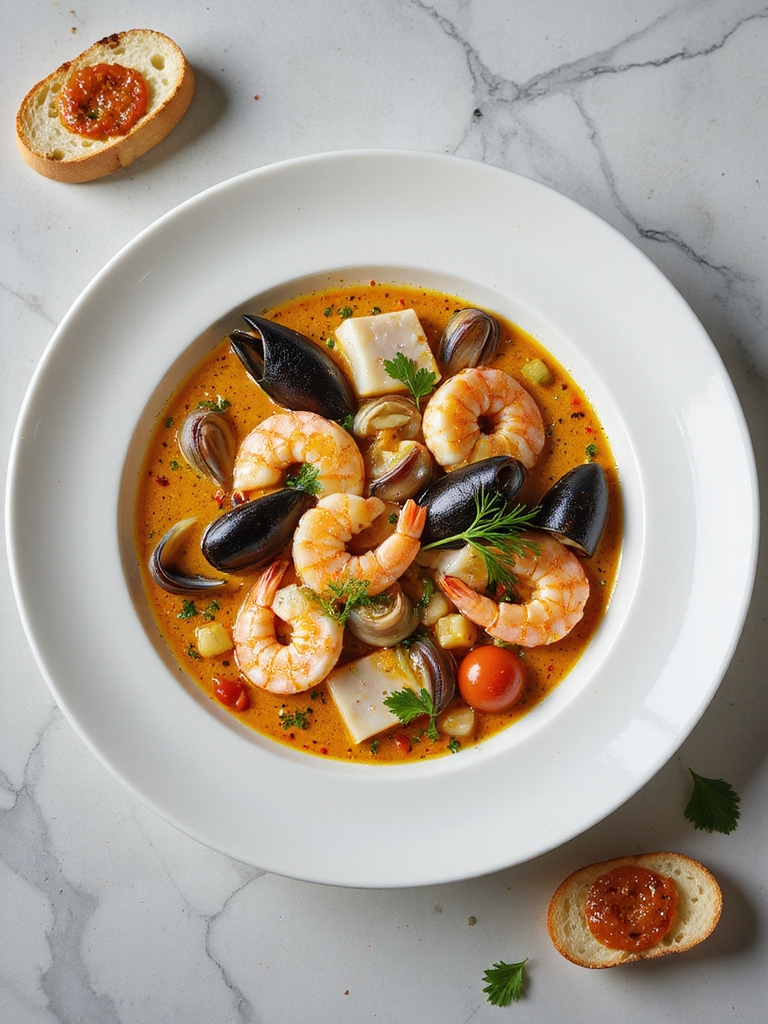 traditional french seafood soup
