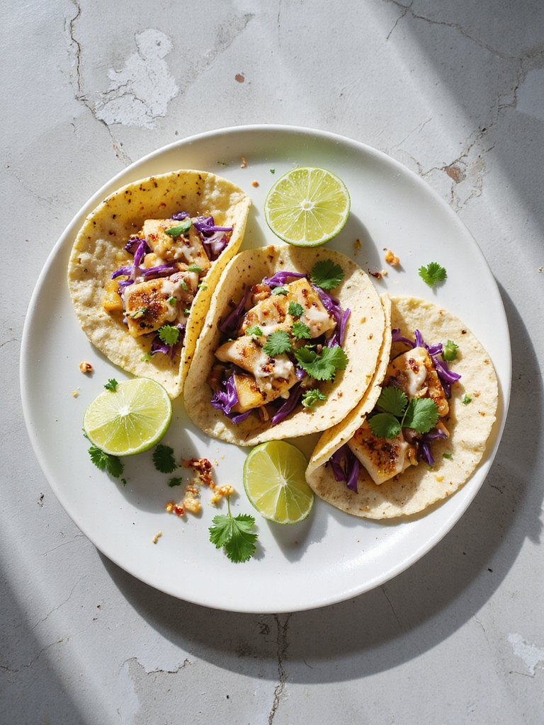 tropical coconut curry fish tacos