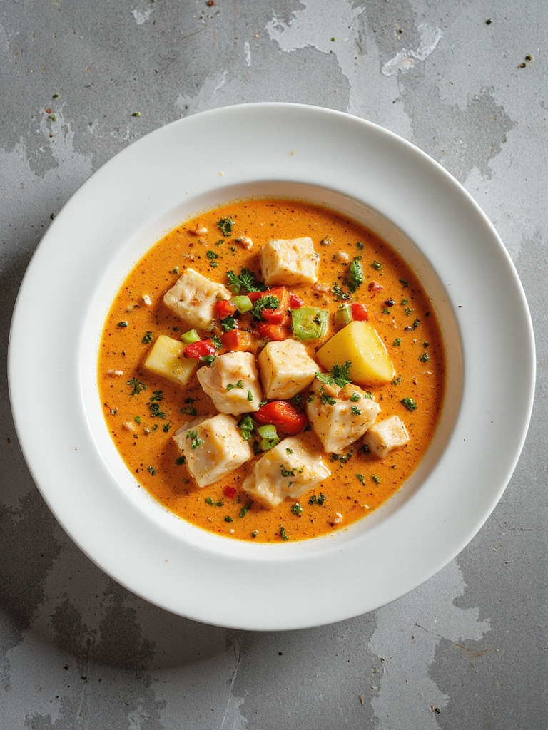 vibrant caribbean conch chowder