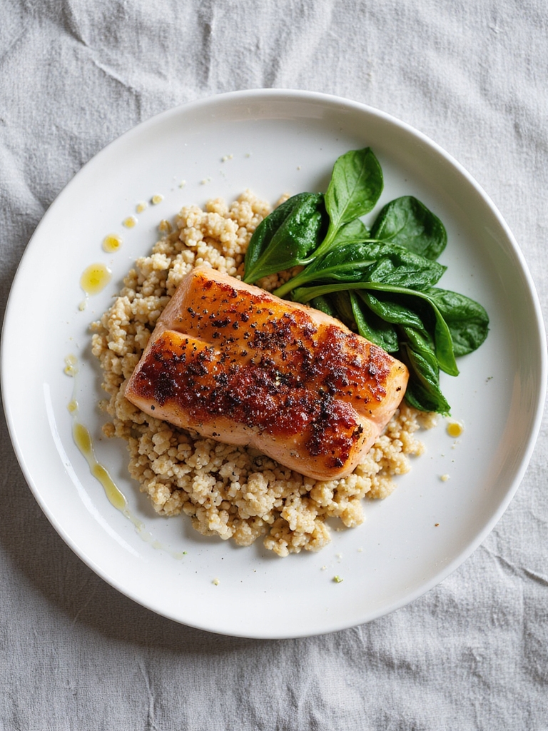 wholesome blackened salmon dish