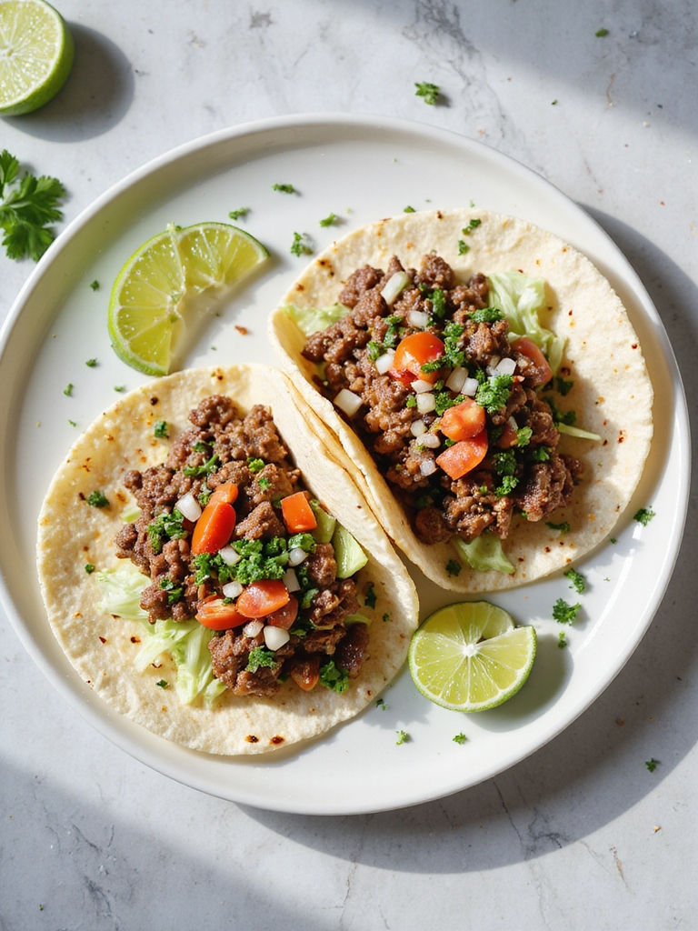 zesty cilantro lime beef tacos