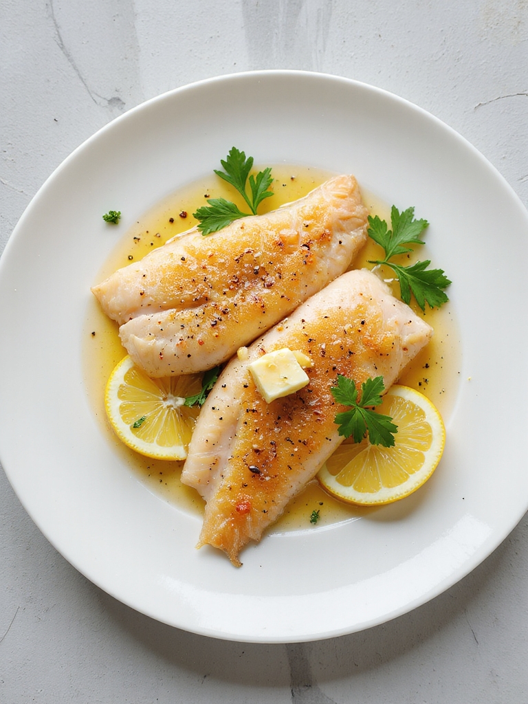 zesty lemon butter flounder