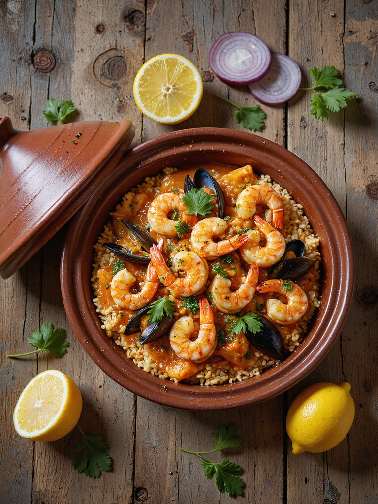 aromatic seafood tagine recipe