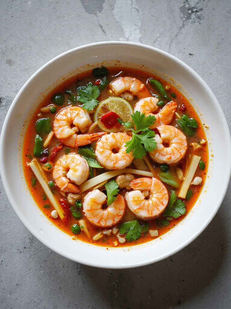 aromatic thai shrimp soup