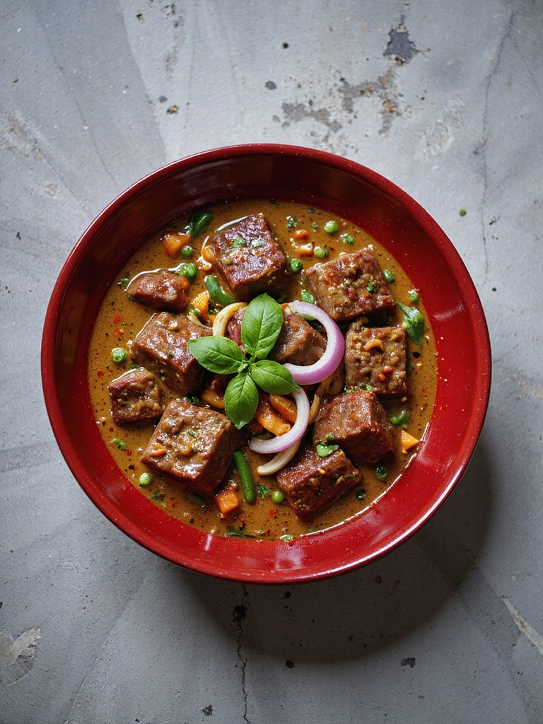 asian fusion beef curry