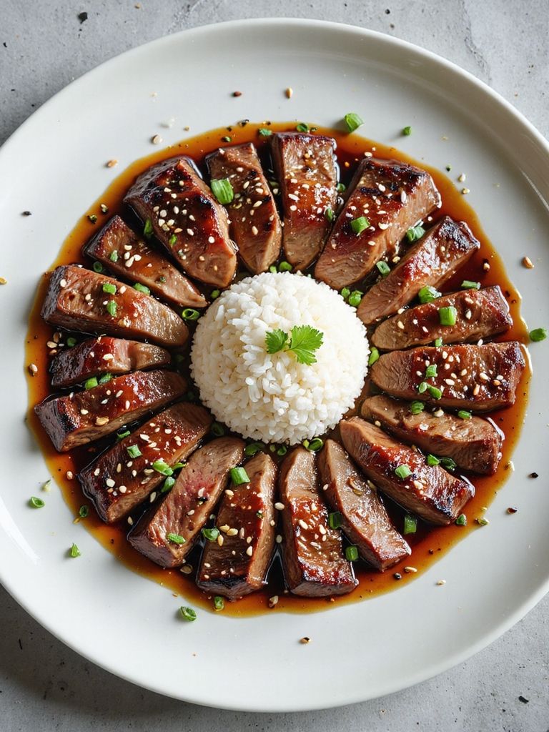 asian inspired skirt steak dish