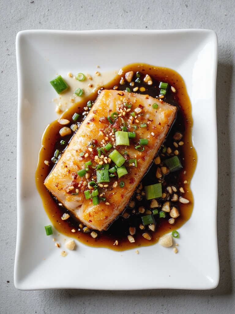 asian inspired soy ginger haddock