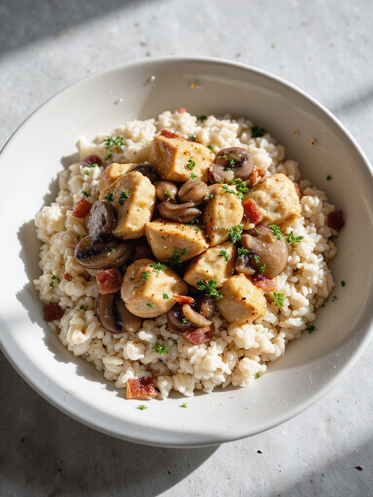 bacon mushroom chicken rice casserole