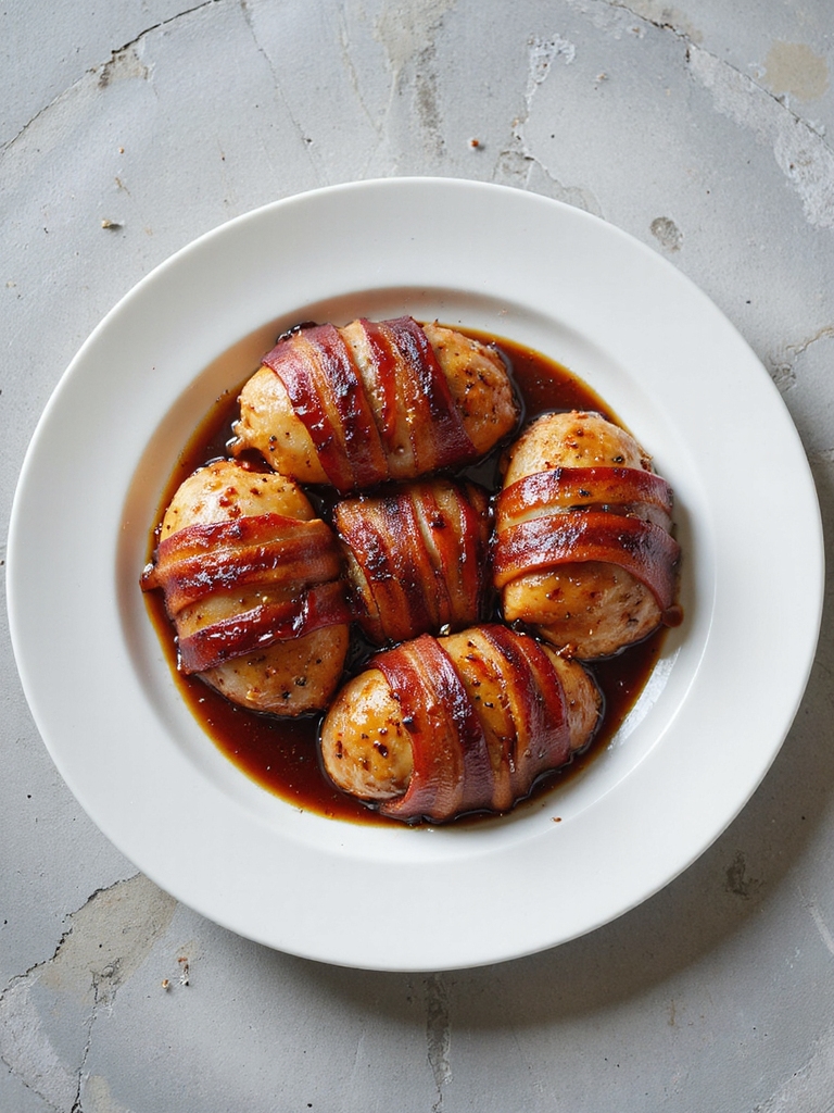 bacon wrapped bbq chicken delight