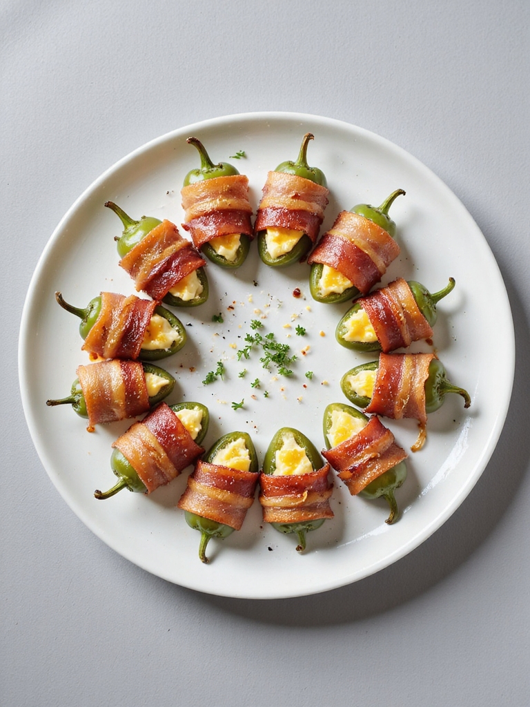 bacon wrapped spicy cheese poppers