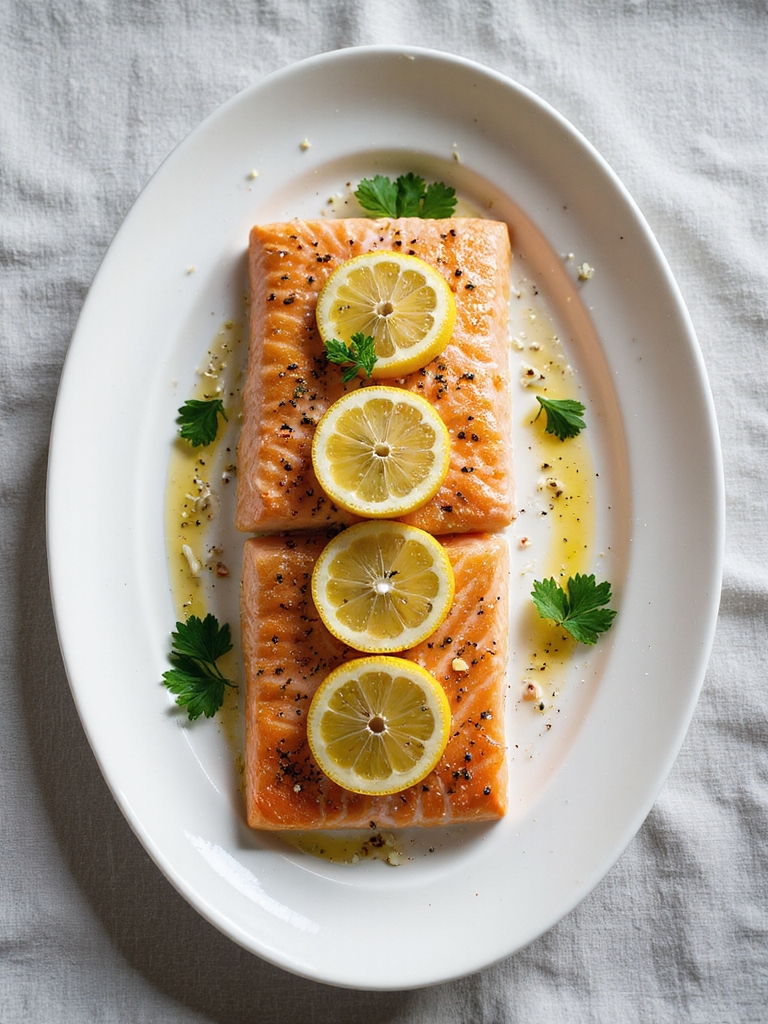baked lemon garlic salmon