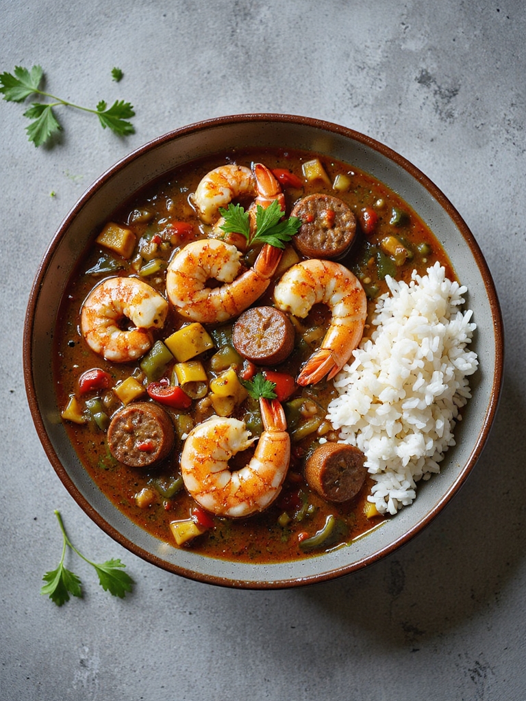 balance seafood gumbo flavors