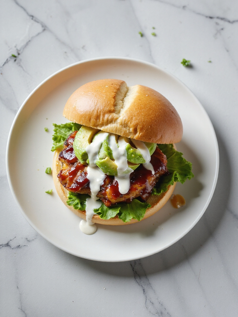 bbq chicken with avocado