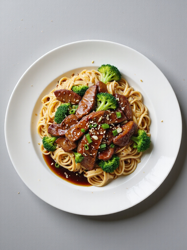 beef broccoli linguine sauce