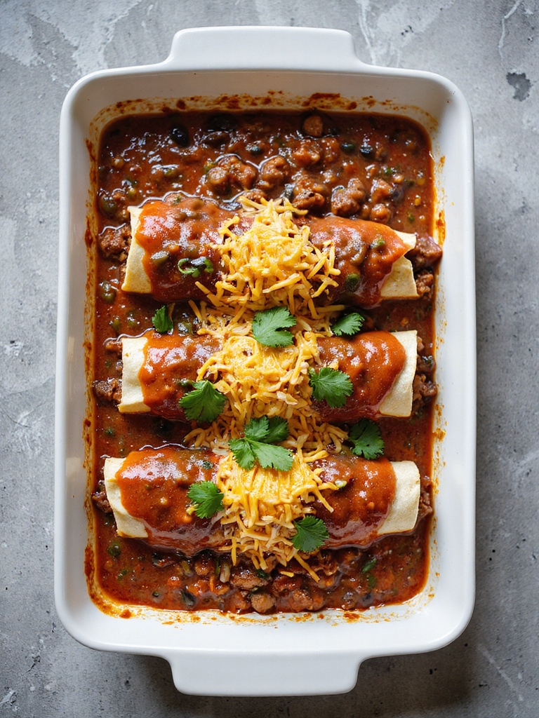 beef enchiladas with black beans