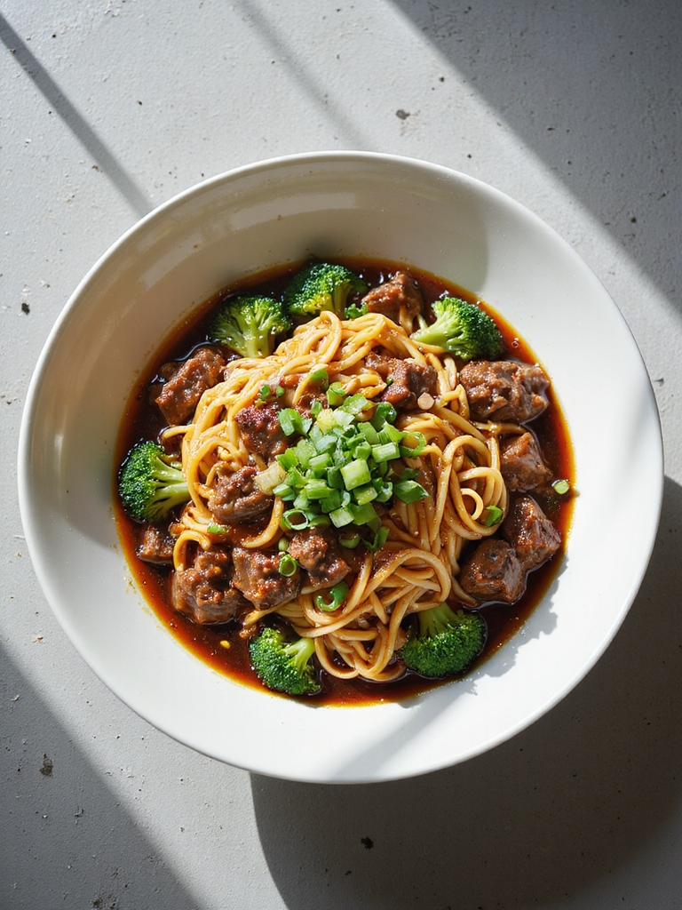 beefy broccoli ramen stir fry