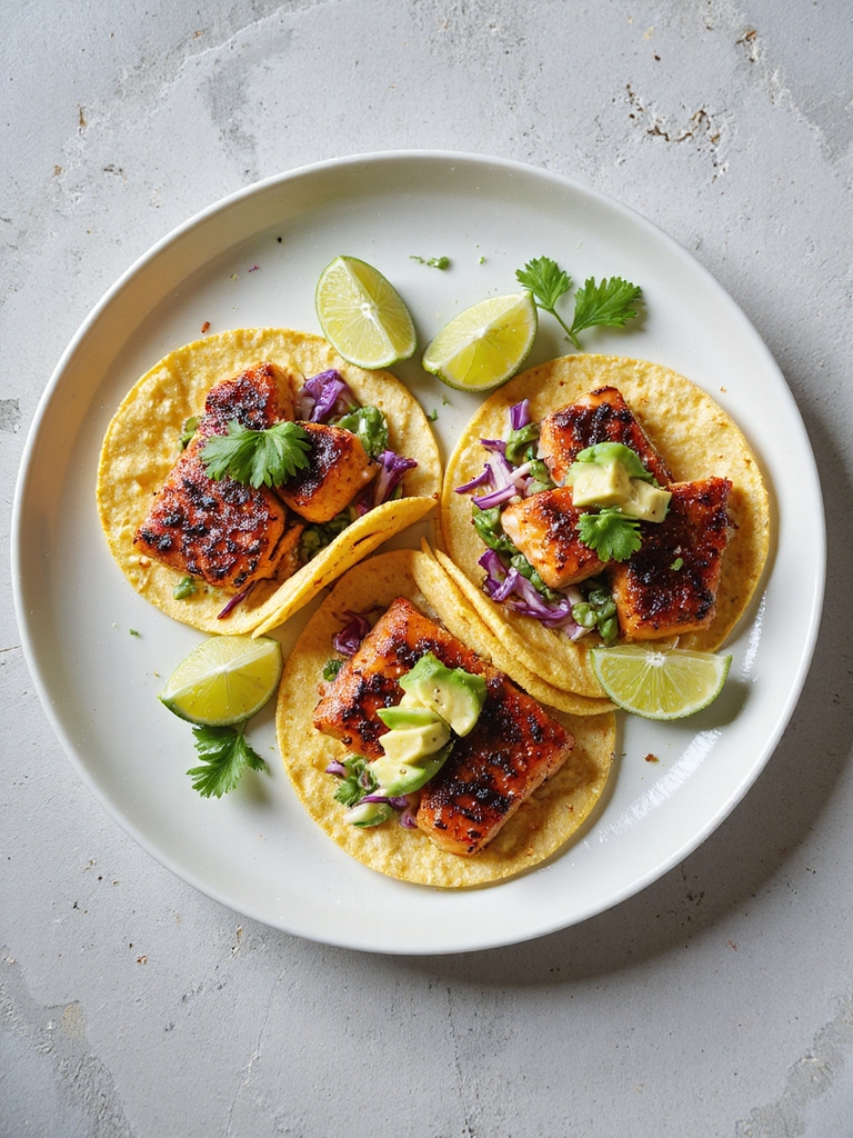 blackened cajun salmon tacos