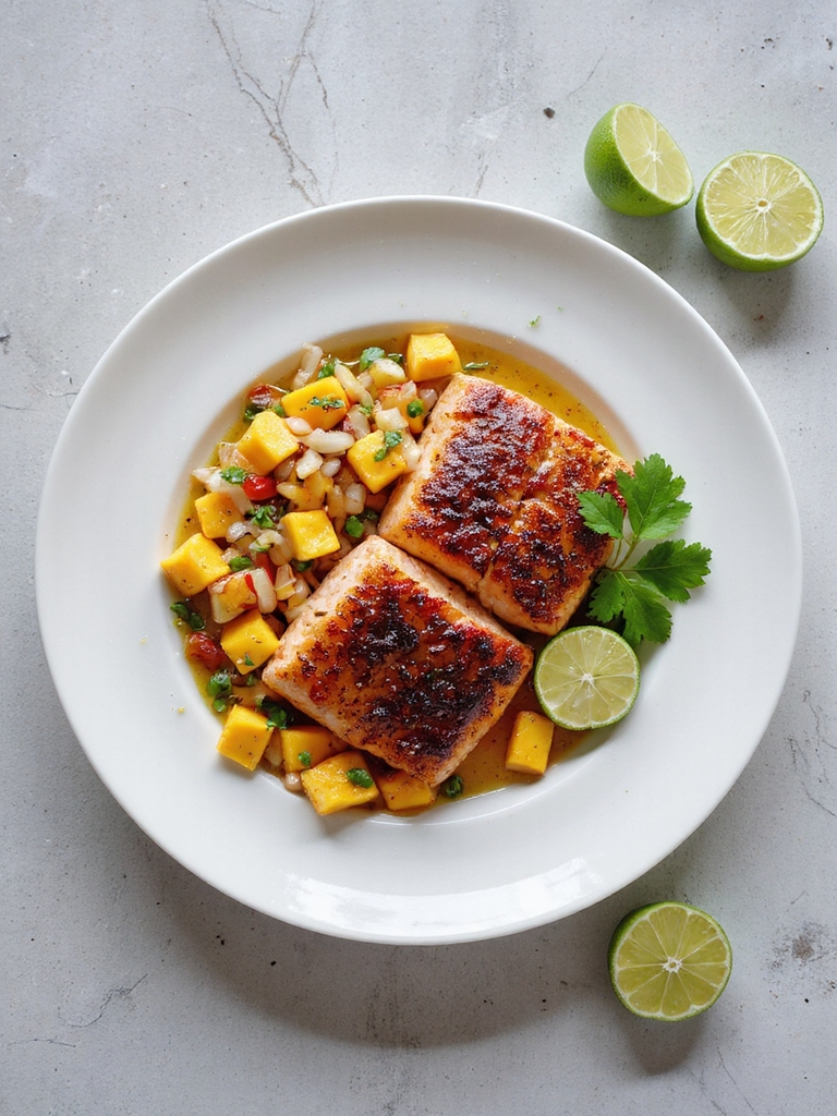 blackened salmon with salsa