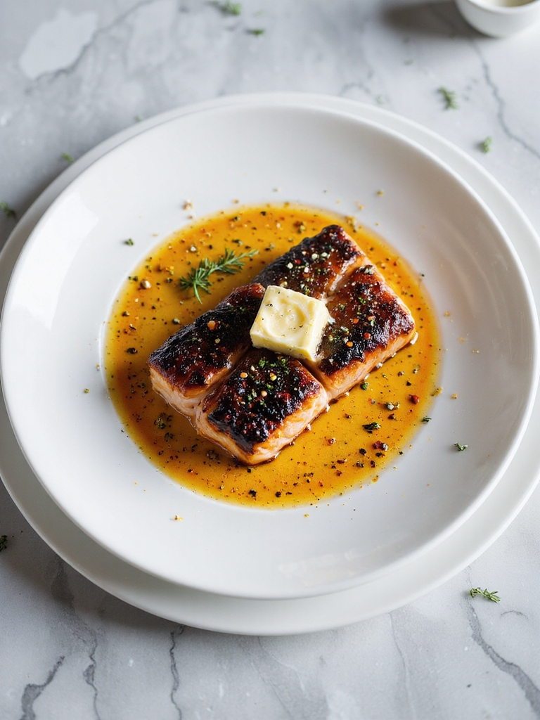 blackened seasoned salmon preparation