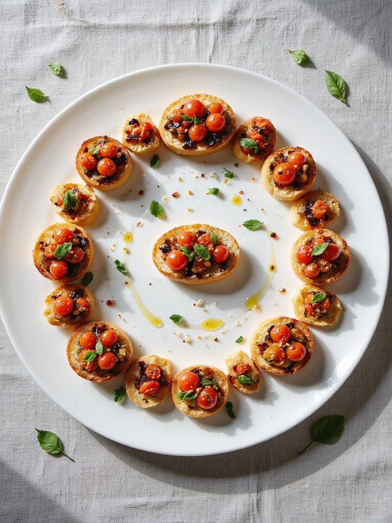 bruschetta with fresh toppings