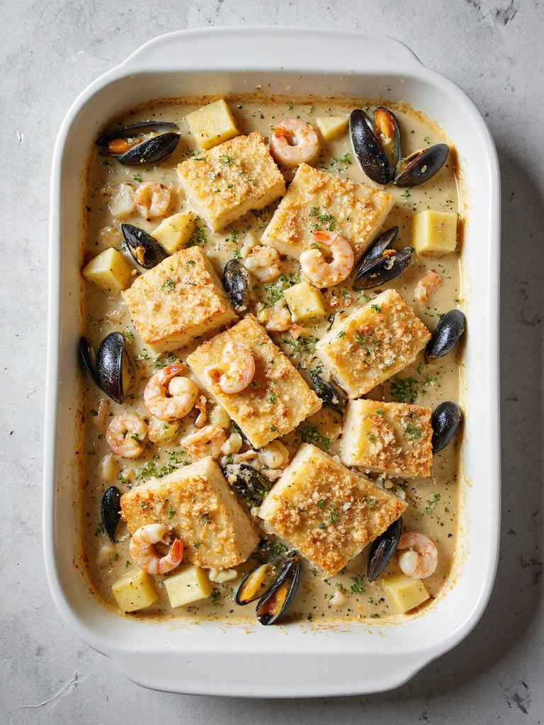budget friendly seafood casserole