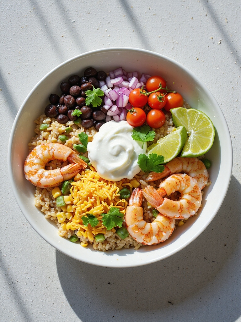 build customizable shrimp bowls