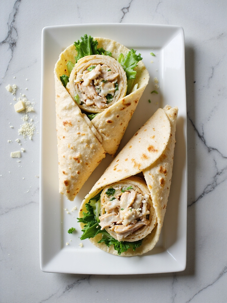 caesar chicken tortilla wraps