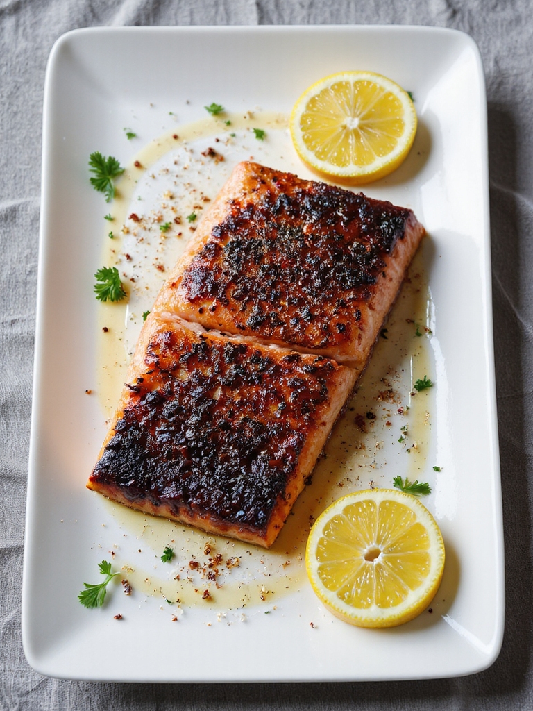 cajun spiced salmon with crust