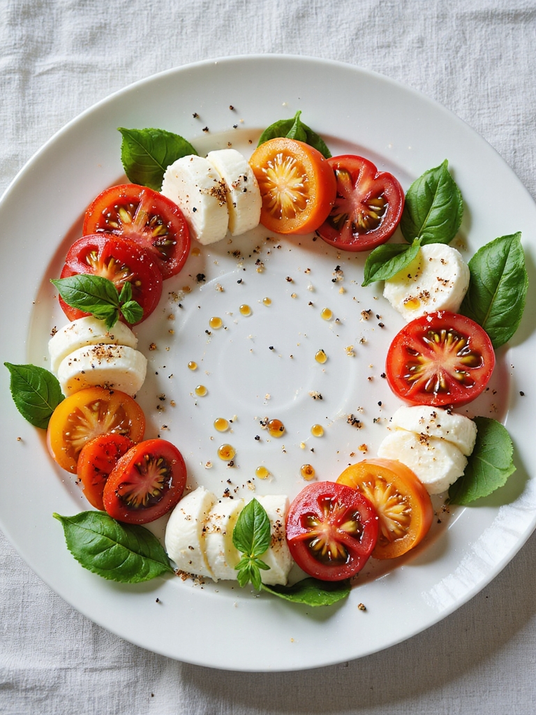 caprese salad with balsamic glaze