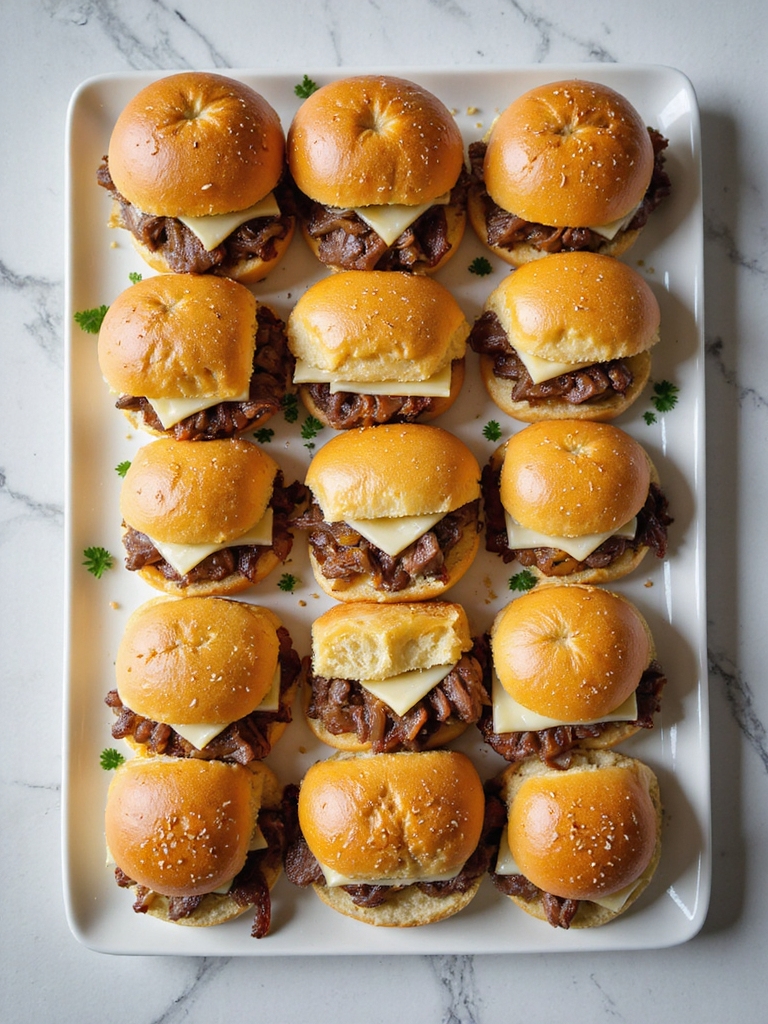 cheesesteak slider party appetizer