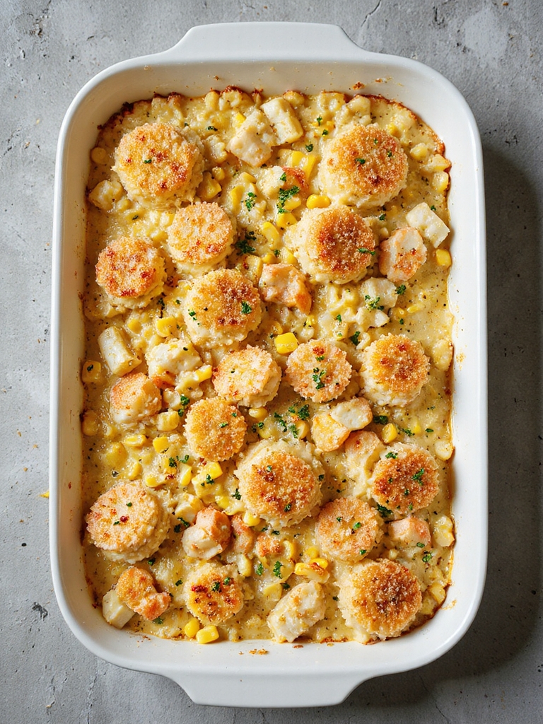 cheesy crab corn casserole