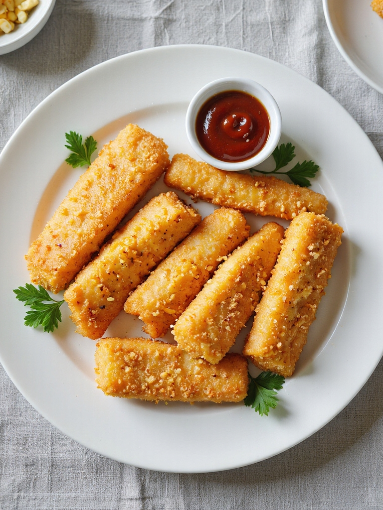 cheesy crispy fish sticks