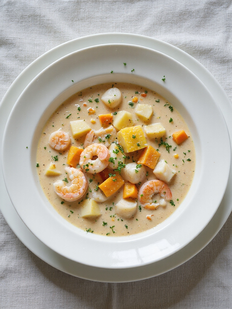 cheesy rich seafood comfort