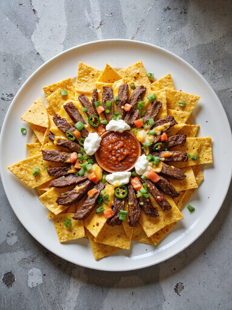 cheesy steak nachos recipe