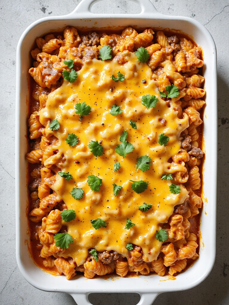 cheesy taco pasta casserole