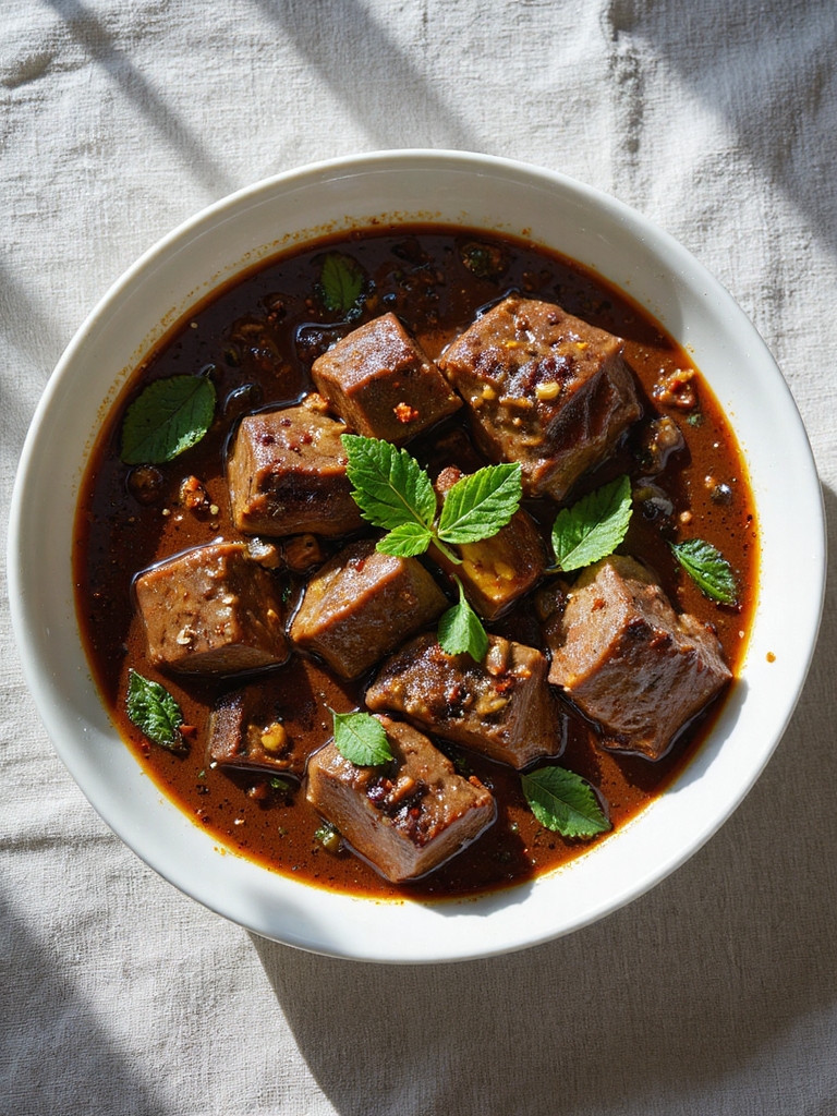 chocolate infused gourmet beef curry