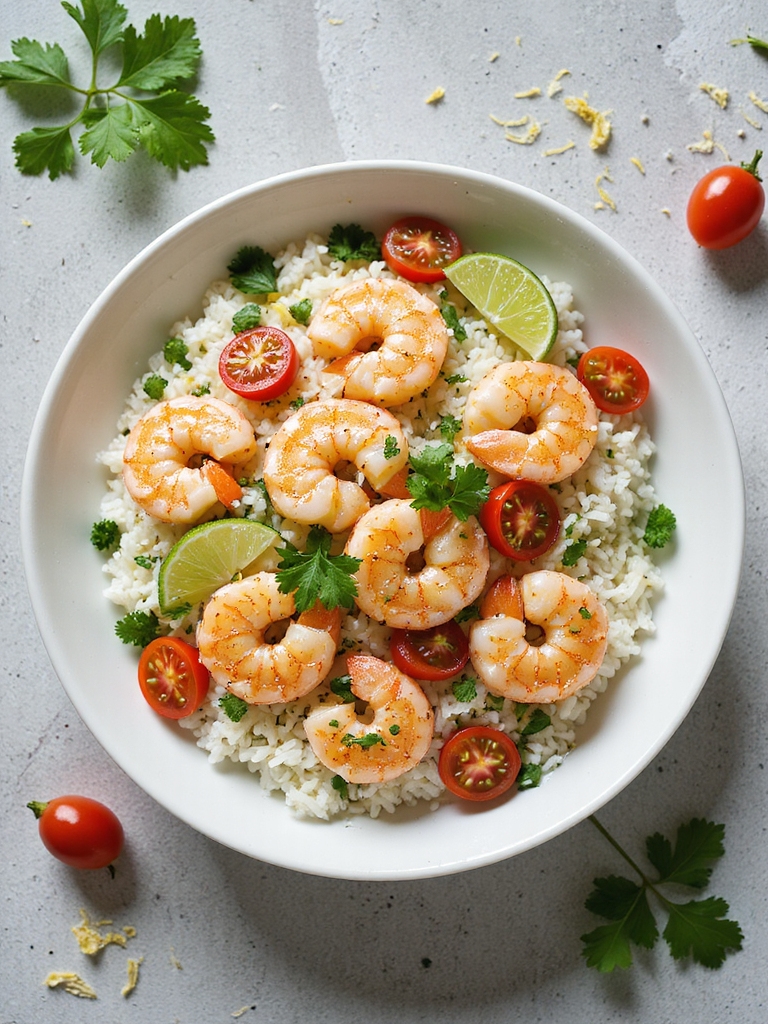 cilantro lime shrimp bowl
