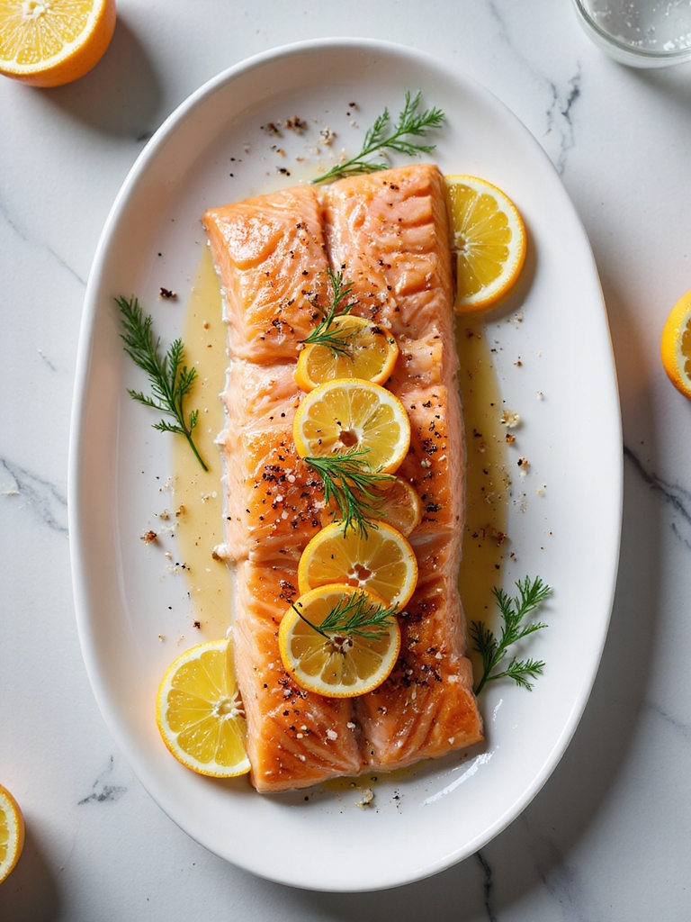 citrus infused dill salmon dish